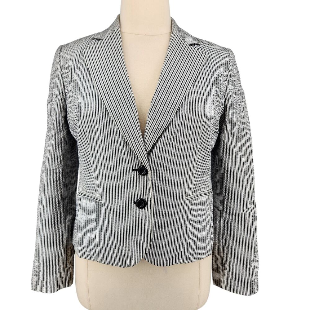 Jones Studio Pinstripe Seersucker Jacket – Size 14